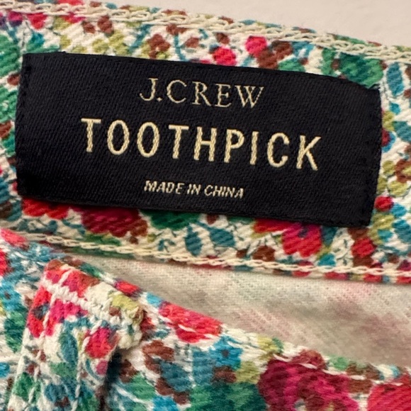 J.Crew Liberty London Emma & Georgina Floral Toothpick Jeans - Picture 2 of 7